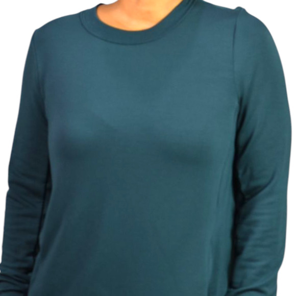 Athleta Coaster Luxe Sweatshirt Dress Green Pocket Pullover Tencel Jersey Medium - Picture 4 of 16